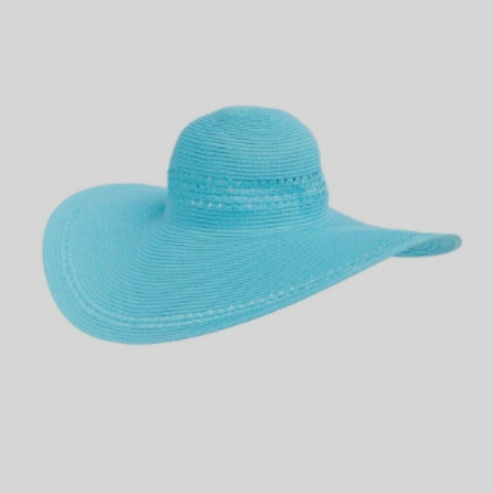 Nordstrom Rack Packable Floppy Hat Sun Hat Packable Blue Woven NWT - Picture 9 of 10